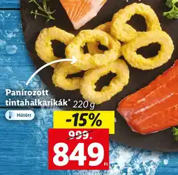 Lidl Panírozott tintahalkarikák ajánlat