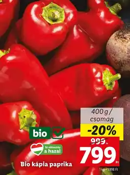 Lidl Bio kápia paprika ajánlat