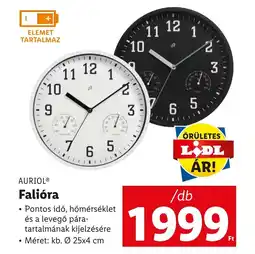 Lidl AURIOL Falióra ajánlat