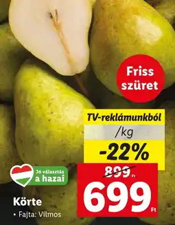 Lidl Körte ajánlat