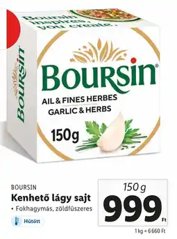 Lidl BOURSIN Kenhető lágy sajt ajánlat
