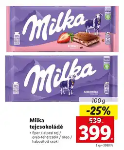 Lidl Milka tejcsokoládé ajánlat