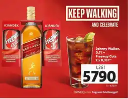 Lidl Johnny Walker, 0,7 l + Freeway Cola 2 x 0,33 l ajánlat