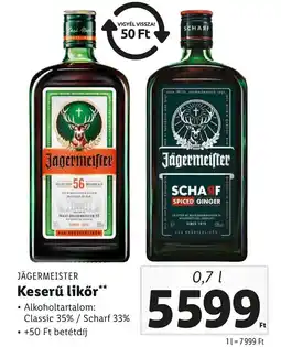 Lidl JÄGERMEISTER Keserű likőr ajánlat