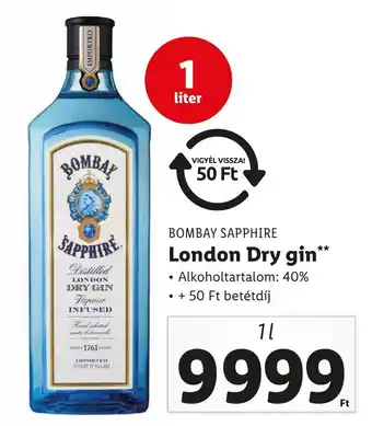 Lidl BOMBAY SAPPHIRE London Dry gin ajánlat