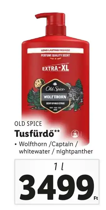 Lidl OLD SPICE Tusfürdő ajánlat