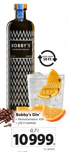 Lidl Bobby's Gin ajánlat