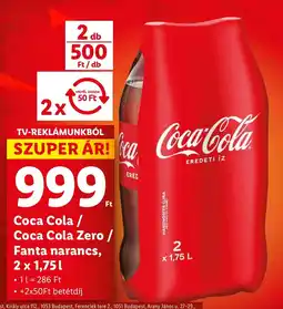 Lidl Coca Cola / Coca Cola Zero / Fanta narancs, ajánlat