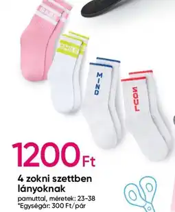 Pepco 4 zokni szettben lányoknak ajánlat