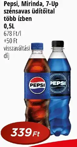Real Pepsi, Mirinda, 7-Up szénsavas üdítőital ajánlat