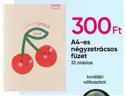 Pepco A4-es négyzetrácsos füzet ajánlat
