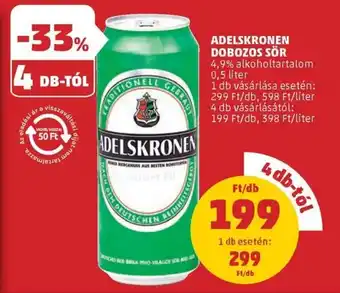 PENNY Adelskronen dobozos sör ajánlat