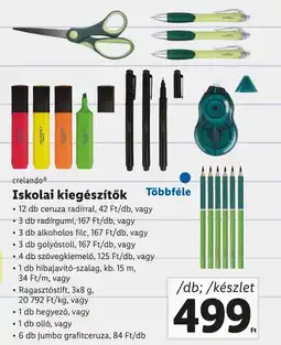 Lidl Crelandoⓡ Iskolai kiegészítők ajánlat
