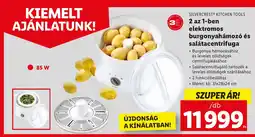 Lidl Silvercrest® Kitchen tools 2 az 1-ben elektromos burgonyahámozó és salátacentrifuga ajánlat