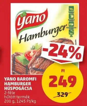 PENNY Yano baromfi hamburger húspogácsa ajánlat