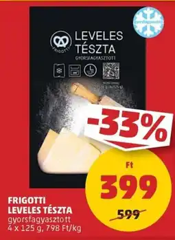 PENNY Frigotti leveles tészta ajánlat