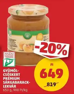 PENNY Gyümöl-csöskert prémium sárgabarack-lekvár ajánlat