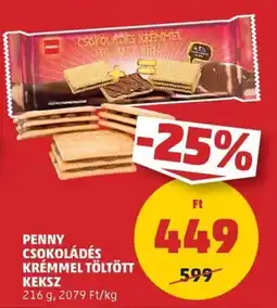 PENNY Penny csokoládés krémmel töltött keksz ajánlat