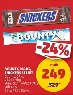 PENNY Bounty, mars, snickers szelet ajánlat