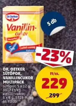 PENNY Dr. oetker sütőpor, vanillincukor multipack ajánlat