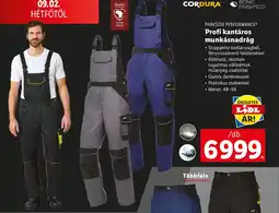 Lidl PARKSIDE PERFORMANCE® Profi kantáros munkásnadrág ajánlat