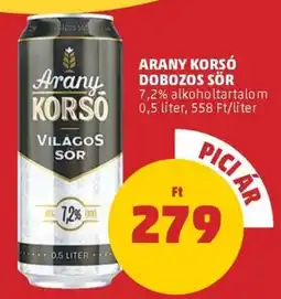 PENNY Arany korsó dobozos sör ajánlat