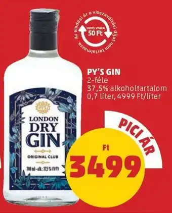 PENNY Py's gin ajánlat