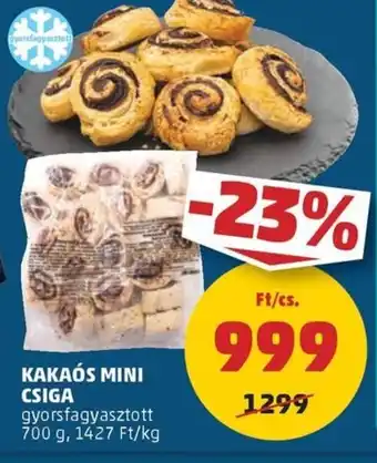 PENNY Kakaós mini csiga ajánlat