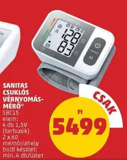 PENNY Sanitas csuklós vérnyomás-mérő ajánlat