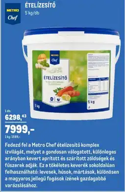 Metro Ételízesítő ajánlat