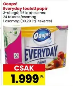 Spar Market Ooops! Everyday toalettpapír ajánlat