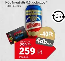 PRIVÁT Kőbányai sör ajánlat