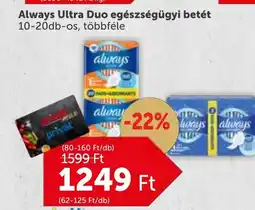PRIVÁT Always Ultra Duo egészségügyi betét ajánlat