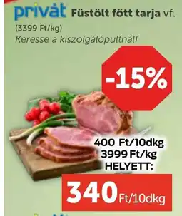 Füstölt főtt tarja