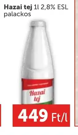 PRIVÁT Hazai tej ajánlat