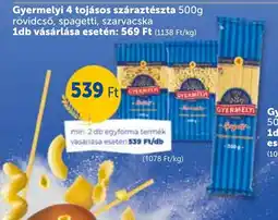PRIVÁT Gyermelyi 4 tojásos száraztészta ajánlat