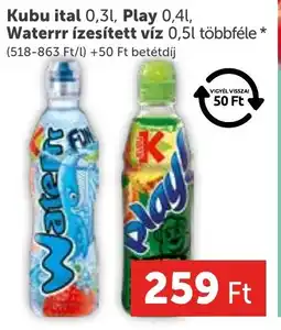 PRIVÁT Kubu ital/ Play/ Waterrr ízesített víz ajánlat