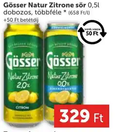Gösser Natur Zitrone sör