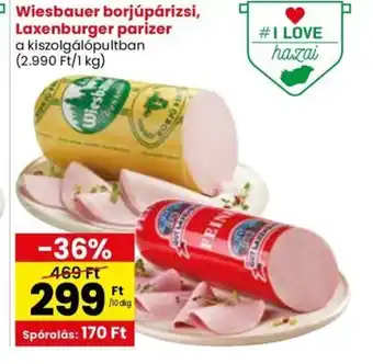 Spar Wiesbauer borjúpárizsi, Laxenburger parizer ajánlat