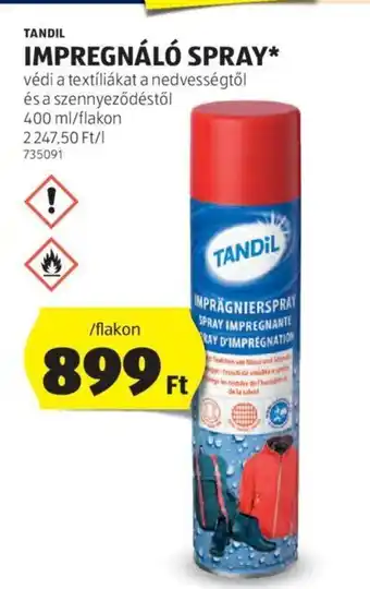 ALDI Tandil impregnáló spray ajánlat