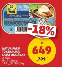 PENNY Natur farm tőkehalmáj saját olajában ajánlat