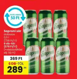 Spar Soproni sör ajánlat