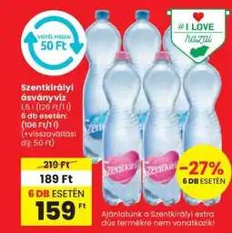 Spar Szentkirályi ásványvíz ajánlat