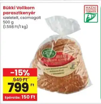 Spar Bükki Vollkorn parasztkenyér ajánlat