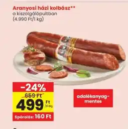 Spar Aranyosi házi kolbász ajánlat