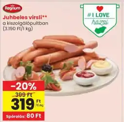 Spar Juhbeles virsli ajánlat