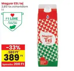 Spar Magyar ESL tej ajánlat