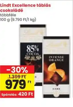 Spar Lindt Excellence táblás csokoládé ajánlat