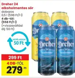 Spar Dreher 24 alkoholmentes sör ajánlat