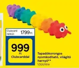 Tesco Tapadókorongos nyomkodható, világító hernyó ajánlat
